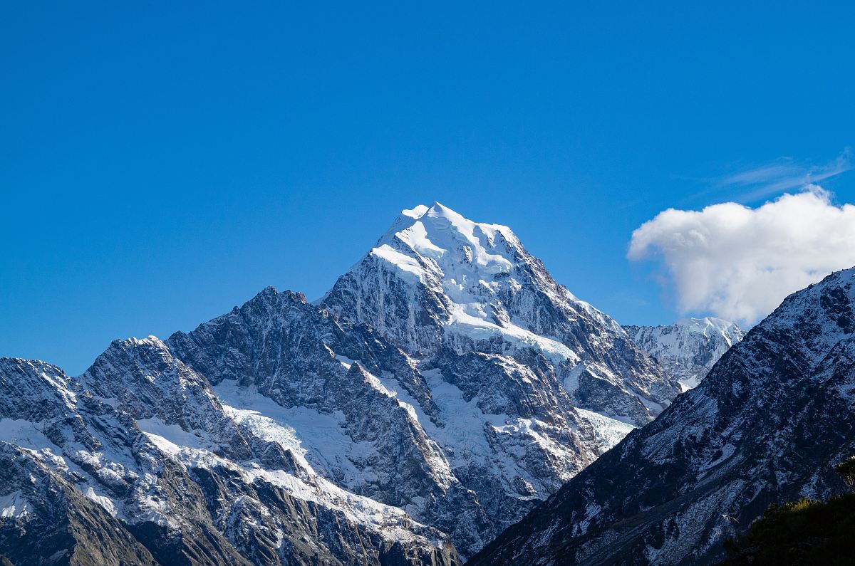 white glacier mountain